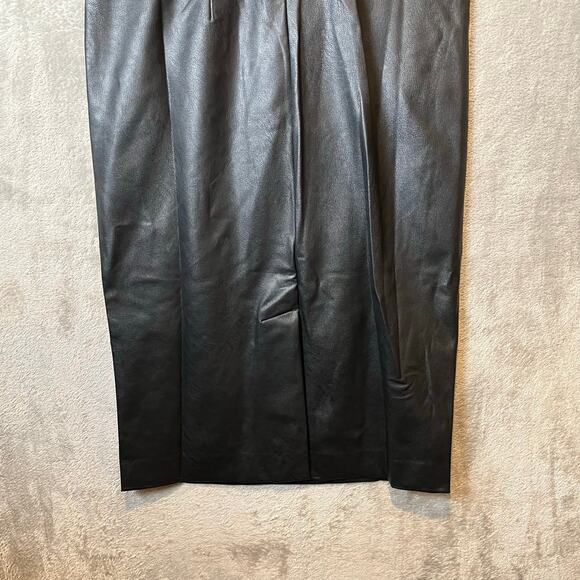 Spanx Leather Like Sleeveless Sheath Dress Luxe Black 20392R Size Small‎ - Picture 6 of 9